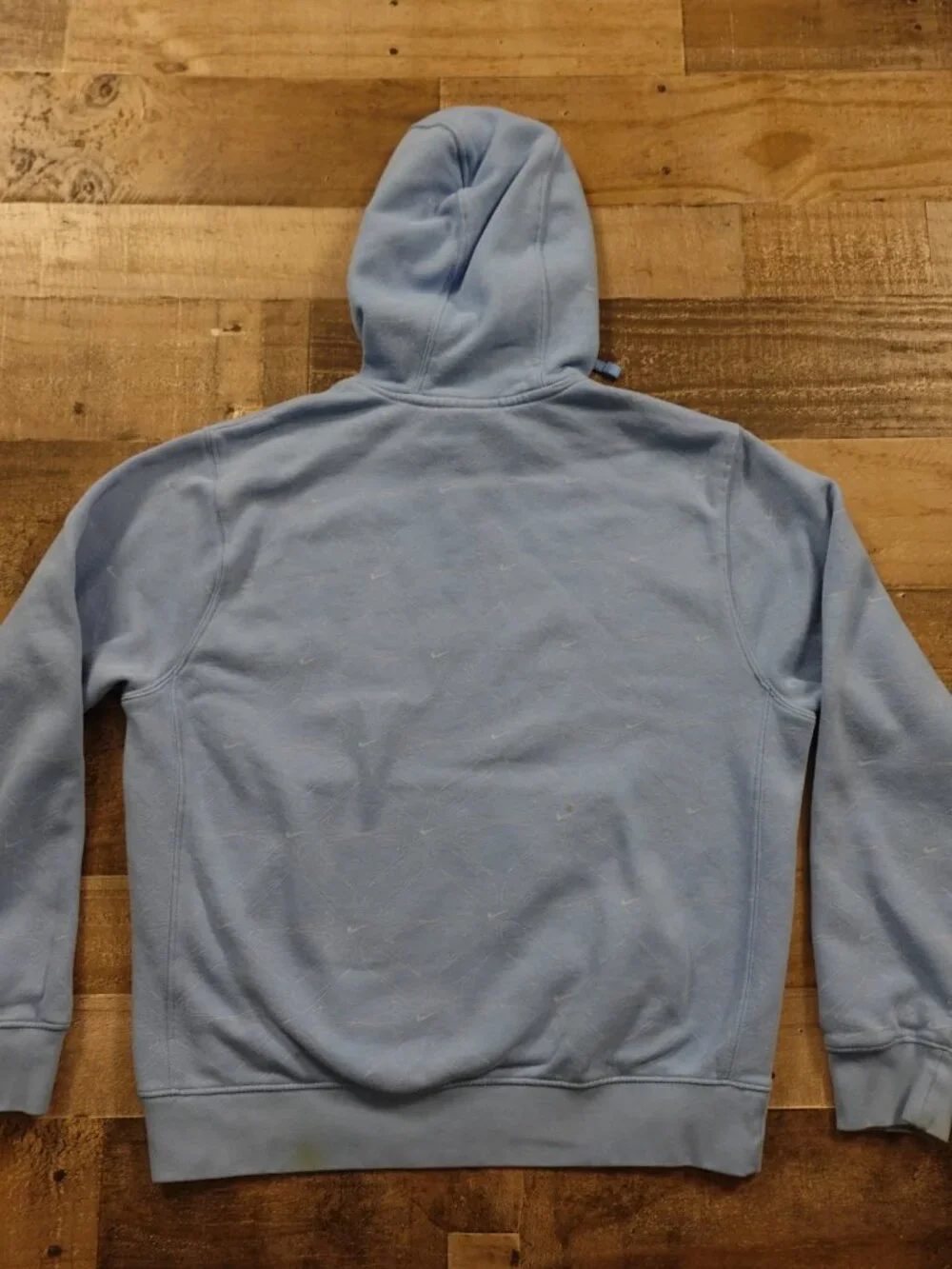 Nike Sportswear All Over Swoosh Hoodie Men's Medium Blue Fleece Pullover